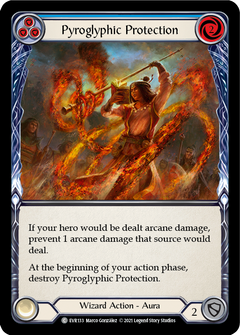 Pyroglyphic Protection (Blue) [EVR133] (Everfest)  1st Edition Normal-1