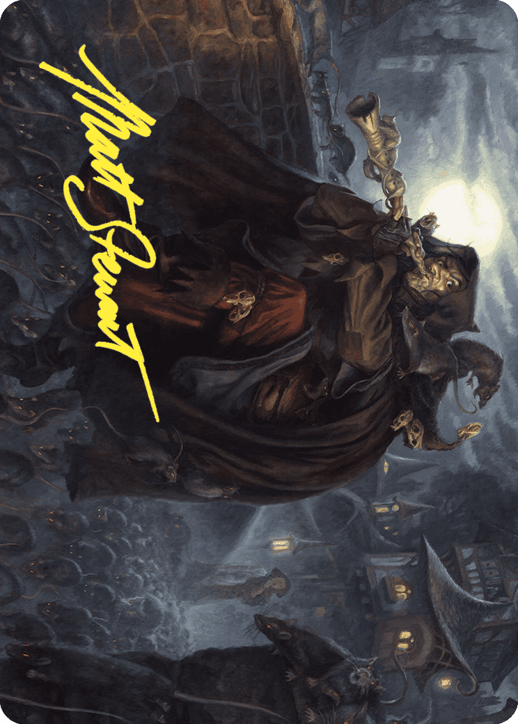 Totentanz, Swarm Piper Art Card (Gold-Stamped Signature) [Wilds of Eldraine Art Series]-1