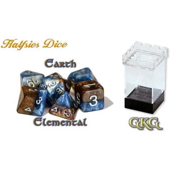 Halfsies Dice Earth Elemental with Upgraded Dice Case-1