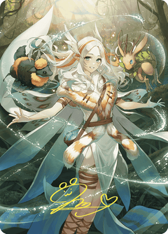Greater Auramancy Anime Art Card (Gold-Stamped Signature) [Wilds of Eldraine Art Series]-1