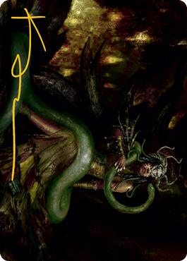 Saryth, the Viper's Fang Art Card (Gold-Stamped Signature) [Innistrad: Midnight Hunt Art Series]-1