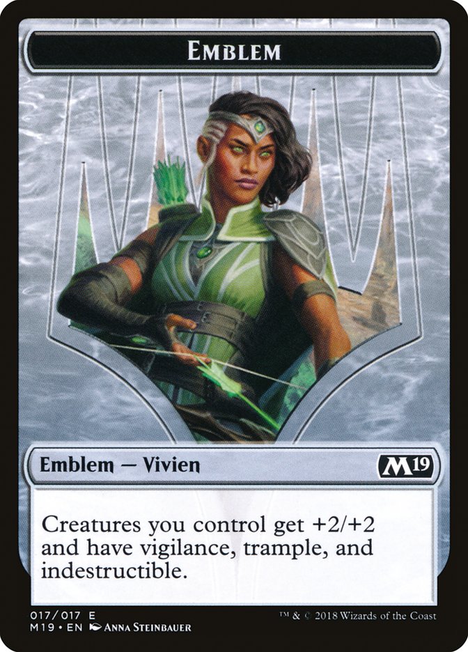 Vivien Reid Emblem [Core Set 2019 Tokens]-1