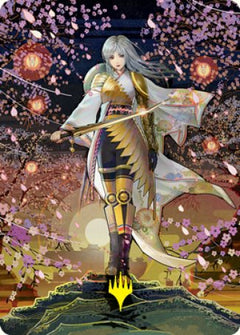 The Wandering Emperor 2 Art Card (Gold-Stamped Signature) [Kamigawa: Neon Dynasty Art Series]-1
