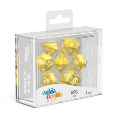 Oakie Doakie Dice RPG Set Marble - Yellow (7)-1