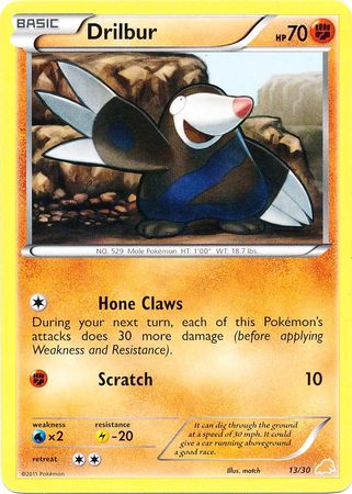 Drilbur (13/30) [Black & White: Trainer Kit - Excadrill]-1