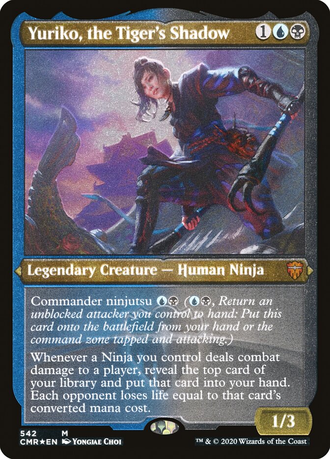 Yuriko, the Tiger's Shadow (Etched) [Commander Legends]-1