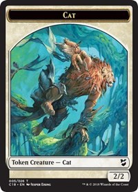 Cat // Soldier Double-Sided Token [Commander 2018 Tokens]-1