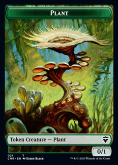 Illusion // Plant Double-Sided Token [Commander Legends Tokens]-2