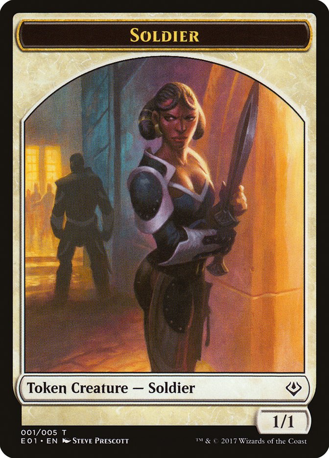 Beast (005) // Soldier Double-Sided Token [Archenemy: Nicol Bolas Tokens]-2
