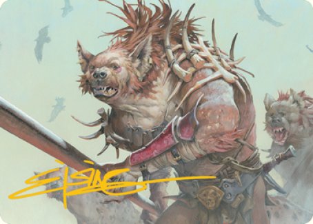 Gnoll Art Card (Gold-Stamped Signature) [Dungeons & Dragons: Adventures in the Forgotten Realms Art Series]-1
