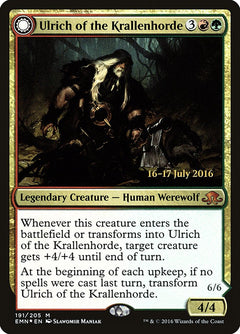 Ulrich of the Krallenhorde // Ulrich, Uncontested Alpha [Eldritch Moon Prerelease Promos]-1
