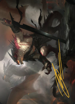 Rivaz of the Claw Art Card (Gold-Stamped Signature) [Dominaria United Art Series]-1