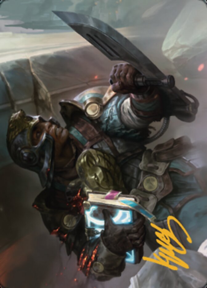 Retrieval Agent Art Card (Gold-Stamped Signature) [The Brothers' War Art Series]-1