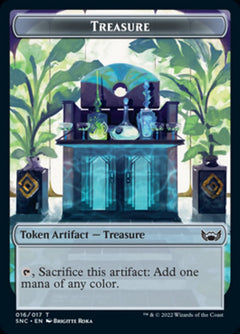 Treasure (016) // Dog Double-Sided Token [Streets of New Capenna Tokens]-1