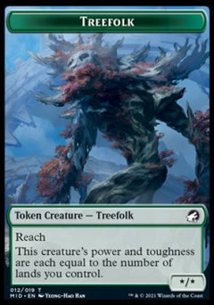 Human // Treefolk Double-Sided Token [Innistrad: Midnight Hunt Tokens]-2