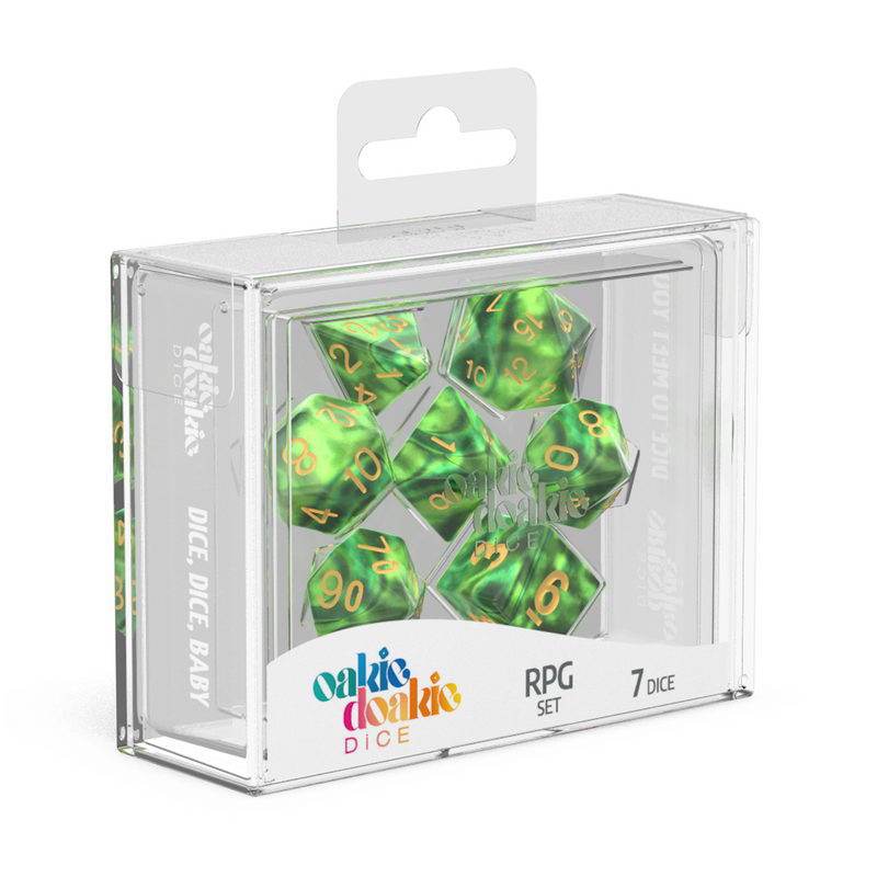 Oakie Doakie Dice RPG Set GemiDice - Jungle (7)-1