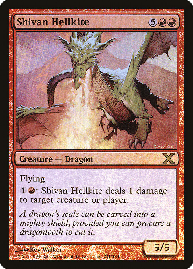 Shivan Hellkite (Premium Foil) [Tenth Edition]-1
