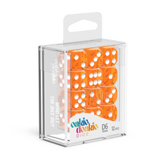 Oakie Doakie Dice D6 16 mm Translucent - Orange (12)-1