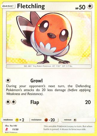 Fletchling (11/30) [Sun & Moon: Trainer Kit - Lycanroc]-1
