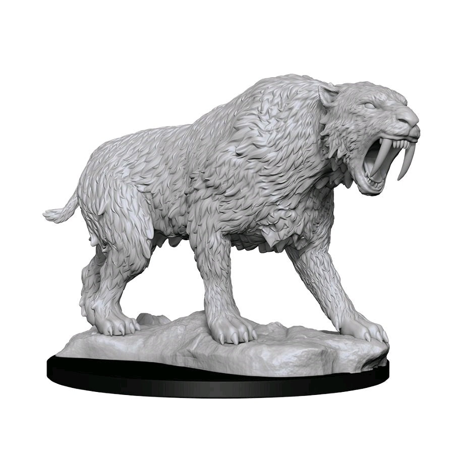 Wizkids Deepcuts Unpainted Miniatures Saber-Toothed Tiger-1