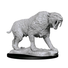 Wizkids Deepcuts Unpainted Miniatures Saber-Toothed Tiger-1