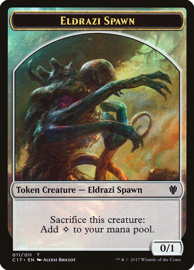 Eldrazi Spawn // Vampire Double-Sided Token [Commander 2017 Tokens]-1