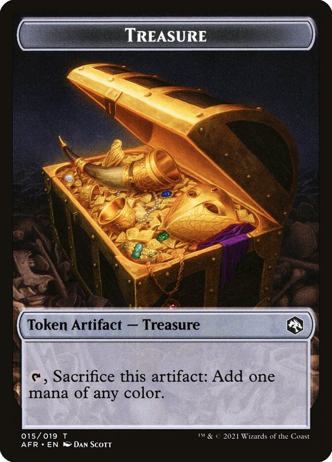 Clue // Treasure Double-Sided Token [Dungeons & Dragons: Adventures in the Forgotten Realms Commander Tokens]-2