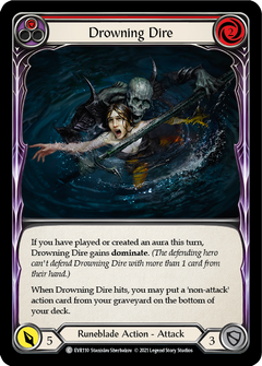 Drowning Dire (Red) [EVR110] (Everfest)  1st Edition Normal-1