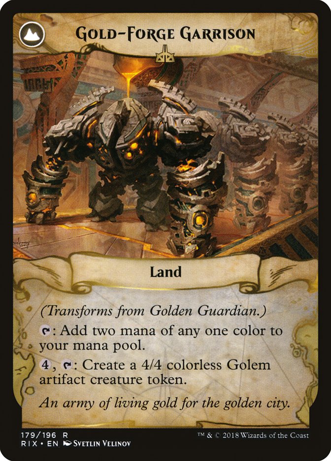 Golden Guardian // Gold-Forge Garrison [Rivals of Ixalan]-2