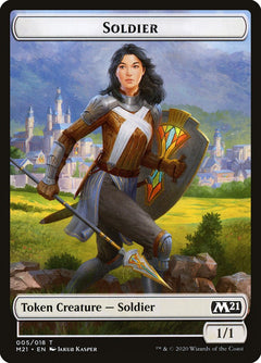 Knight // Soldier Double-Sided Token [Core Set 2021 Tokens]-2