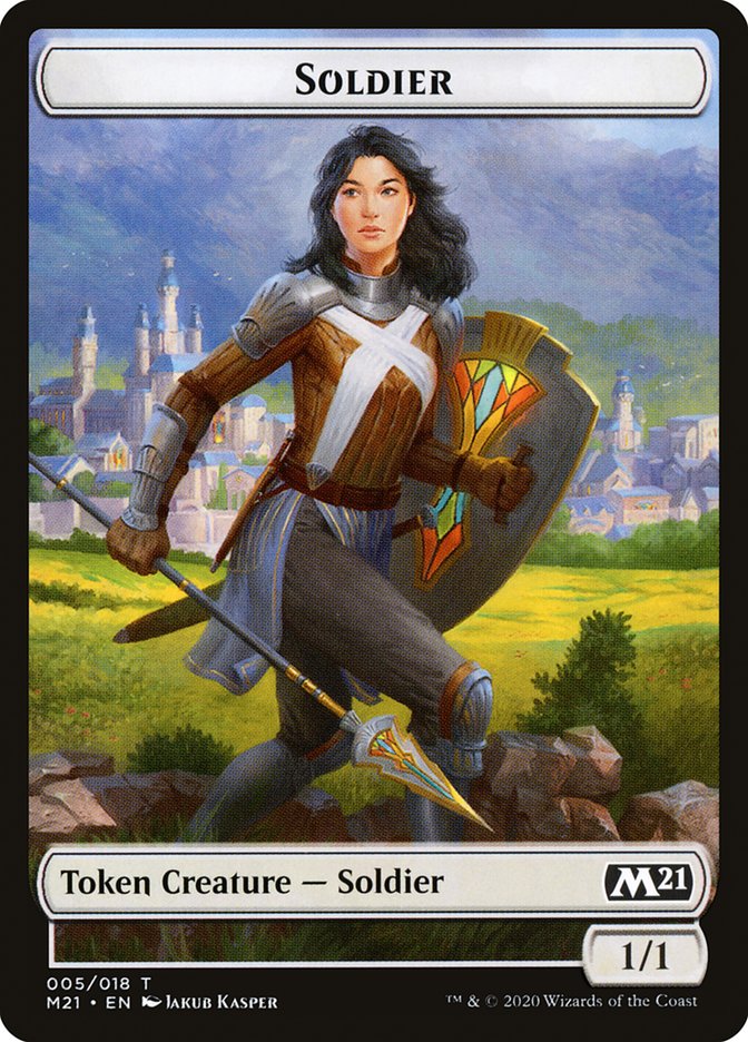 Demon // Soldier Double-Sided Token [Core Set 2021 Tokens]-2