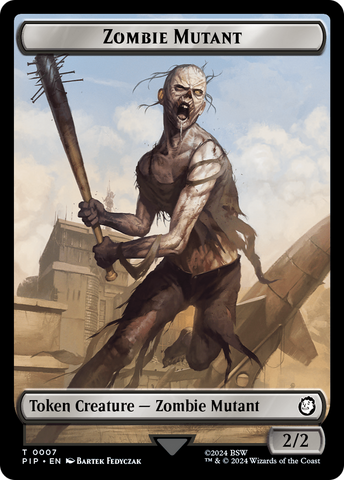 Radiation // Zombie Mutant Double-Sided Token [Fallout Tokens]