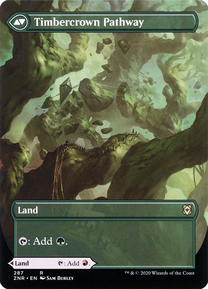 Cragcrown Pathway // Timbercrown Pathway (Borderless Alternate Art) [Zendikar Rising]-2