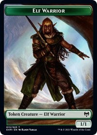 Elf Warrior // Icy Manalith Double-Sided Token [Kaldheim Tokens]-1