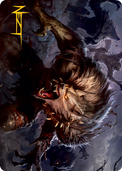 Village Reavers Art Card (Gold-Stamped Signature) [Innistrad: Midnight Hunt Art Series]-1