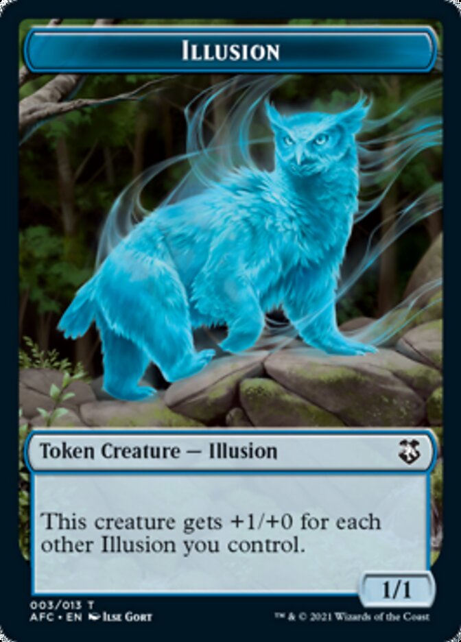 Illusion // Skeleton Double-Sided Token [Dungeons & Dragons: Adventures in the Forgotten Realms Commander Tokens]-1
