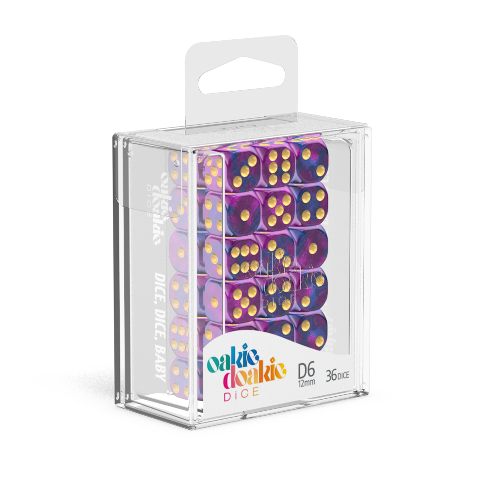 Oakie Doakie Dice D6 12 mm Gemi - Amethyst (36)-1