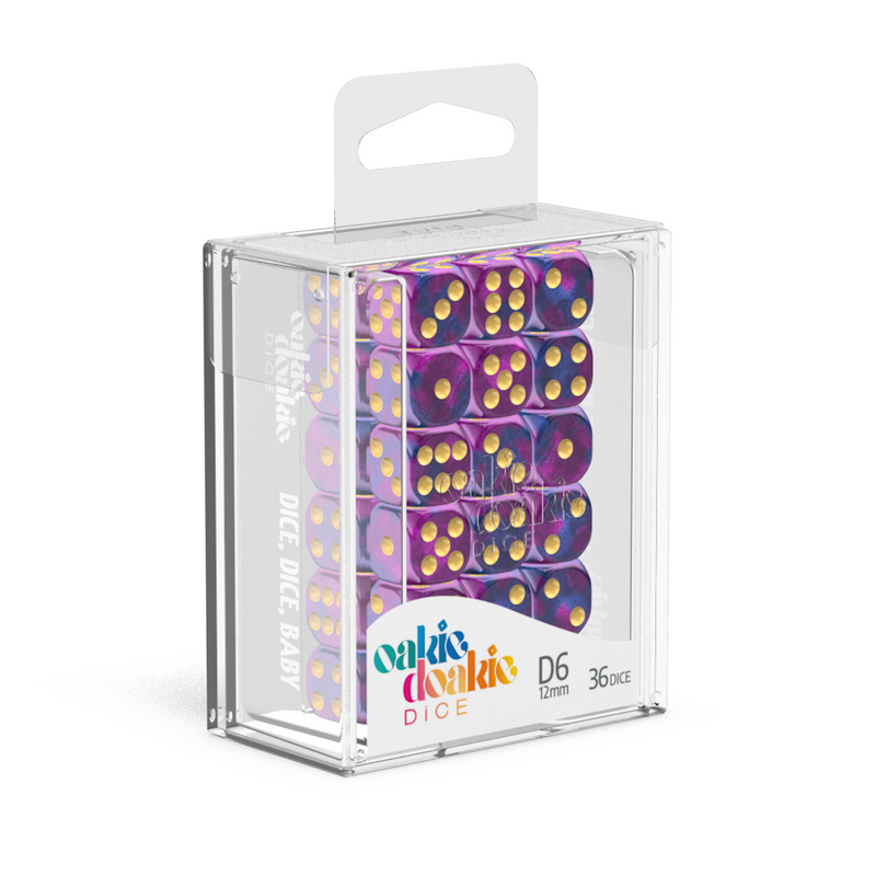 Oakie Doakie Dice D6 12 mm Gemi - Amethyst (36)-1