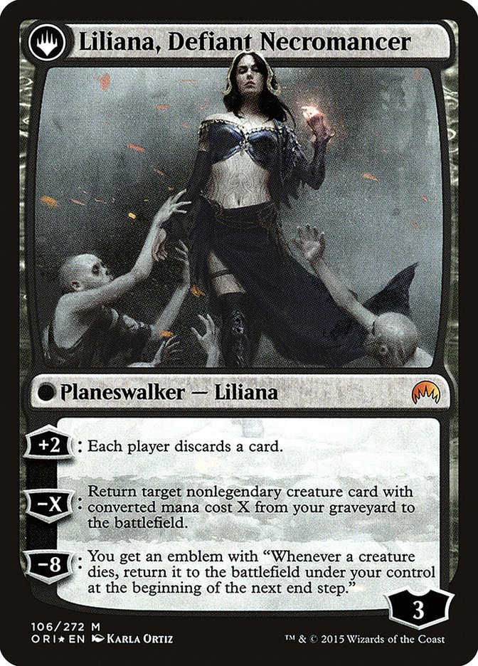 Liliana, Heretical Healer // Liliana, Defiant Necromancer [Magic Origins Prerelease Promos]-2