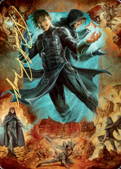 Jace, Mirror Mage 2 Art Card (Gold-Stamped Signature) [Zendikar Rising Art Series]-1