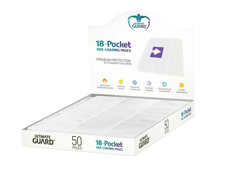 Ultimate Guard 18-Pocket Pages Side-Loading White (50)