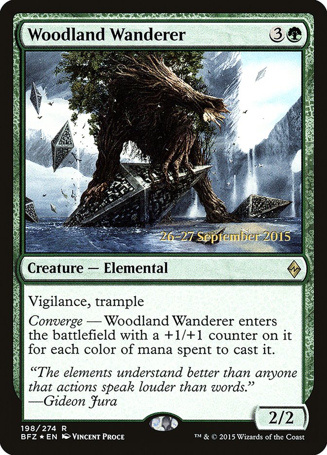 Woodland Wanderer [Battle for Zendikar Prerelease Promos]-1