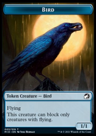 Clue // Bird Double-Sided Token [Innistrad: Midnight Hunt Tokens]-2