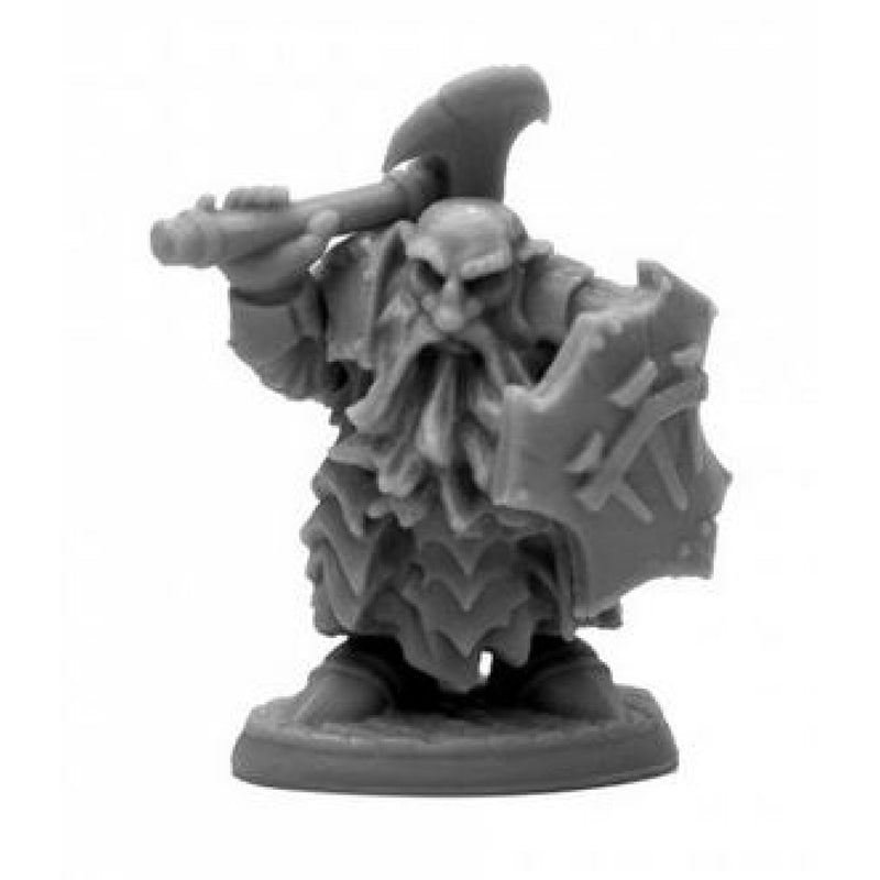 Reaper Bones Black: Dark Dwarf Cleaver-1