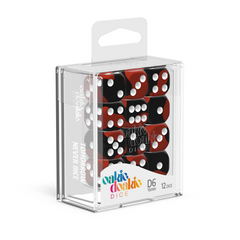 Oakie Doakie Dice D6 16 mm Glow in the Dark - Lava (12)-1