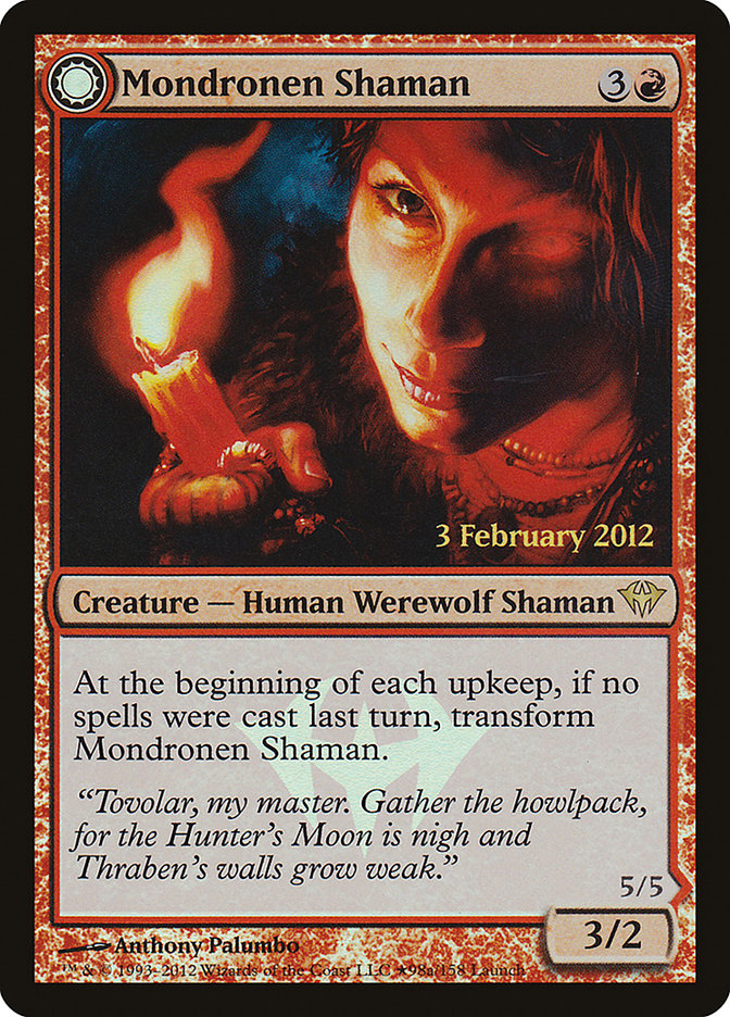 Mondronen Shaman // Tovolar's Magehunter (Launch) [Dark Ascension Promos]-1