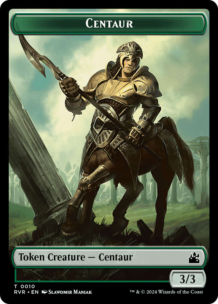 Spirit (0018) // Centaur Double-Sided Token [Ravnica Remastered Tokens]-2
