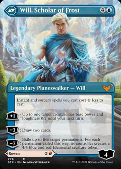 Rowan, Scholar of Sparks // Will, Scholar of Frost (Borderless) [Strixhaven: School of Mages]-2