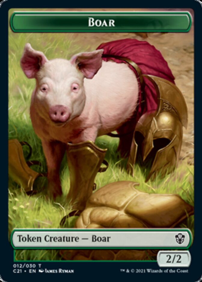 Hydra // Boar Double-Sided Token [Commander 2021 Tokens]-2
