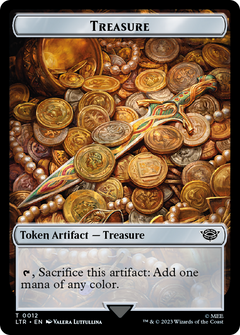 Treasure // Wraith Double-Sided Token [The Lord of the Rings: Tales of Middle-Earth Commander Tokens]-1